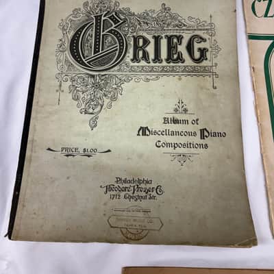 Vintage Lot of piano books -Used Antique old image 2