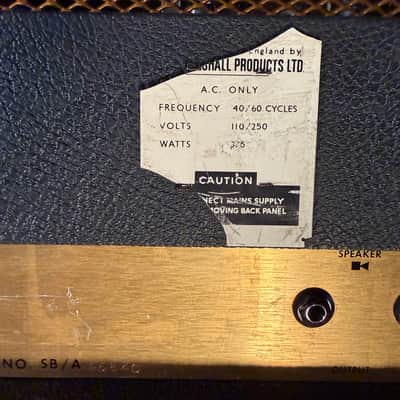 Marshall JMP 1992 Super Bass 2-Channel 100-Watt Head 1971 image 6