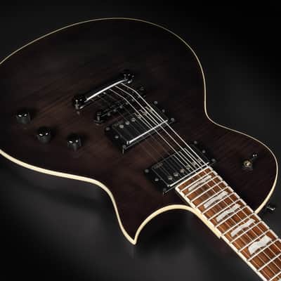 2013 ESP E-II Eclipse FM - STBLK See Thru Black | Japan Flamed Top Singlecut EMG Hot 70 Pickups 24 Extra Jumbo Frets 3.75kg | OHSC image 8