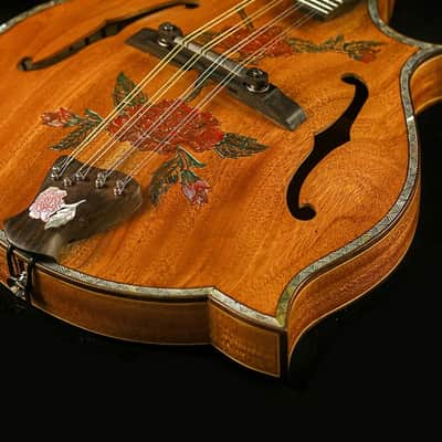 Blueberry Handmade Mandolin Floral Motif Built to Order in 90-Days image 8