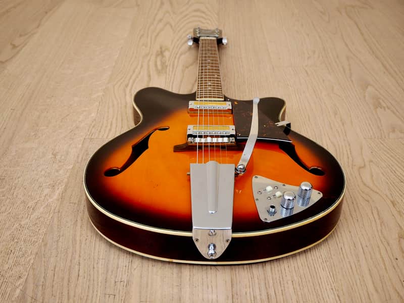 1960s Guyatone SG-12T Vintage Electric Guitar w/ Gold Foil Pickups