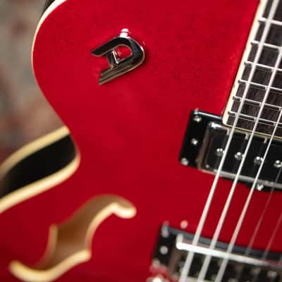 Duesenberg Starplayer TV Semi-Hollow Electric Guitar - Red Sparkle with Hardshell Case - Demo image 10