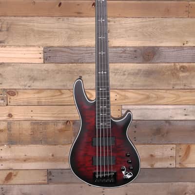 Schecter Hellraiser Extreme-5 5-String Bass Crimson Red Burst Satin image 4