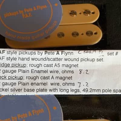 Pete Flynn Double Cream PAF Style A5 Humbuckers 2020’s image 3