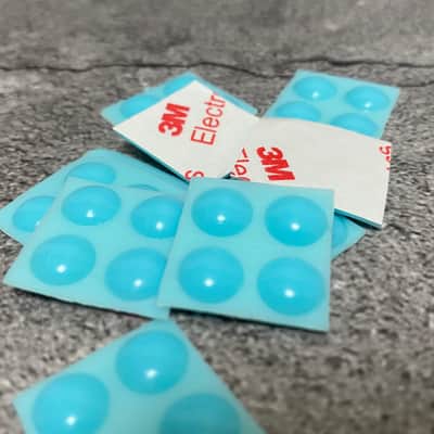 8x Blue Rubber Bumper Feet Bottoms Guitar Pedal Fx Effects 3m Adhesive Stick on Sticky Precut image 2