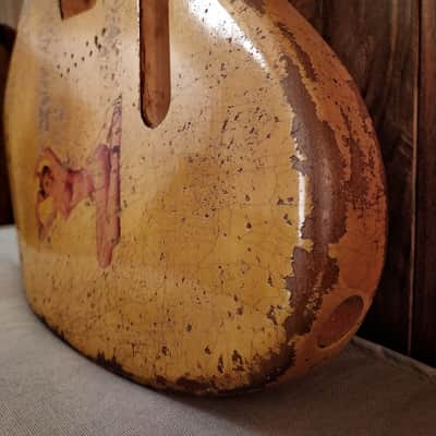 #202621 :: Baldman's Relic TeleMaster body in Dirty Heavy Relic Butterscotch Blonde nitro finish :: Aged Roadworn image 6