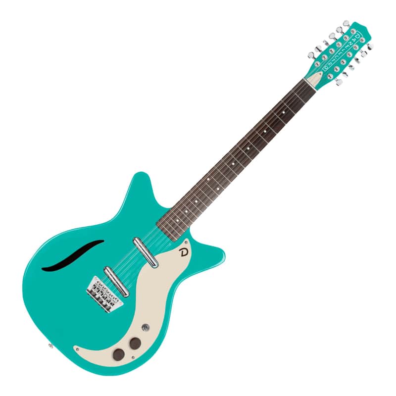Danelectro 59 Vintage 12 String Electric Guitar, Dark Aqua image 1