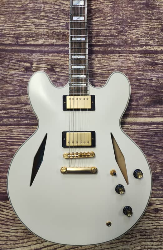 Epiphone Emily Wolfe "White Wolfe" Signature Sheraton 2023 - Present - Aged Bone White image 1