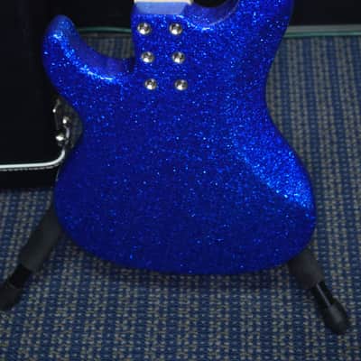 G&L Kiloton 2016 Blue Metal Flake 4-String Bass Guitar USA Made w/ HSC, COA & Build Sheet image 5