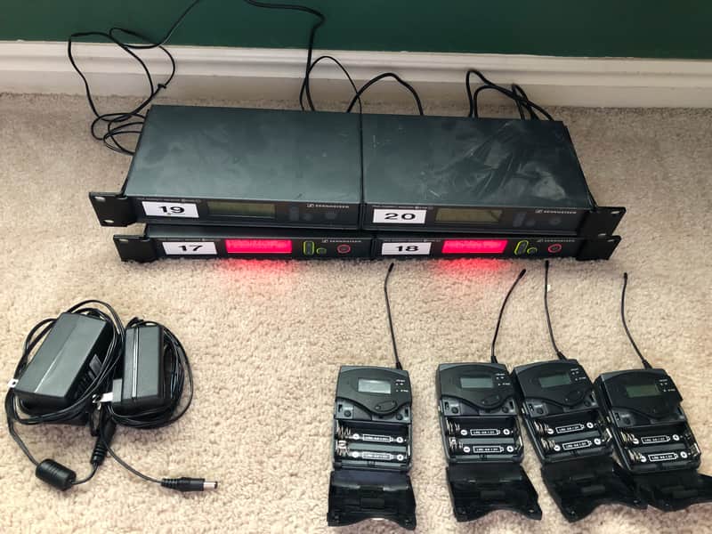 Sennheiser EW300 G-2 System w/ EM300 G-2 Wireless Bodypack x4 image 1