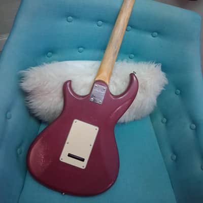 Rescued and Upgraded 1986 Aria Pro II RS Series - Metallic Plum w/Leopard pickguard image 4