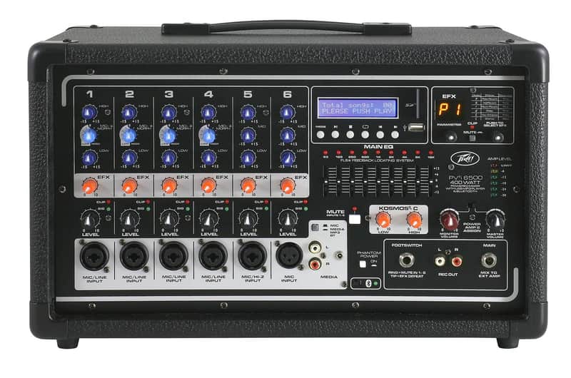 Peavey PVI6500 Powered Mixer 400 Watt w/ Bluetooth & USB input image 1