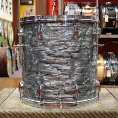 1950s Gretsch Broadkaster Outfit in Midnight Blue Pearl 14x22 9x13 16x16 image 10