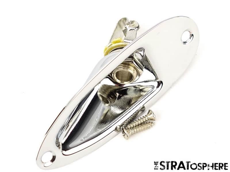 Fender Dave Murray Stratocaster Strat OUTPUT JACK & Plate, Chrome. image 1