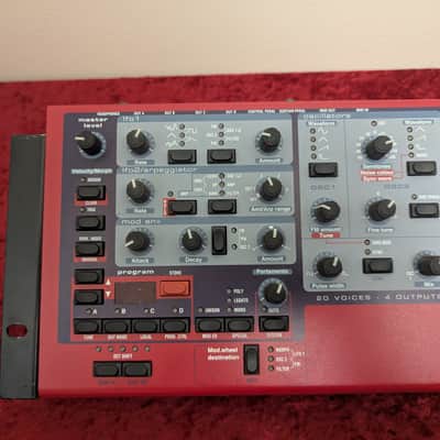 Nord 2X Rack 20-Voice Rackmount Desktop Virtual Analog Lead Synthesizer Synth 2003 - 2014 - Red image 10