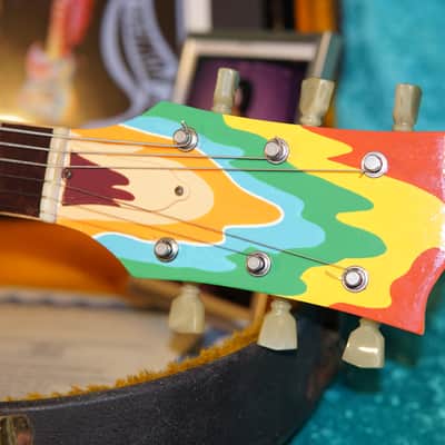 Vintage Gibson 1965 SG Standard Hand Painted Fool with autographed Eric Clapton Cream record usa 60s image 5