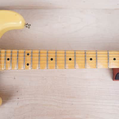 Fender Custom Edition ST57-140YM Yngwie Malmsteen Signature Stratocaster MIJ 1994 Pearl Yellow White Scalloped Japan Fujigen w/ OHSC image 5