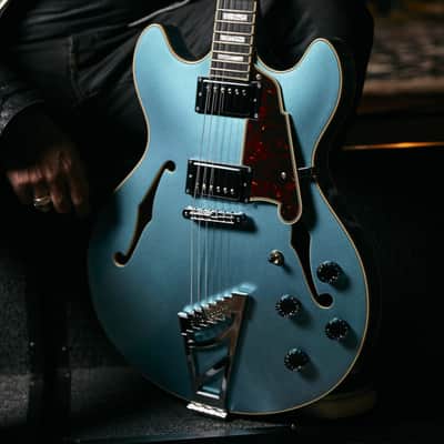 D'Angelico DAPDCSKBCS PREMIER DC Double Cutaway Semi-Hollow Body Maple Neck 6-String Electric Guitar w/Gig Bag image 7