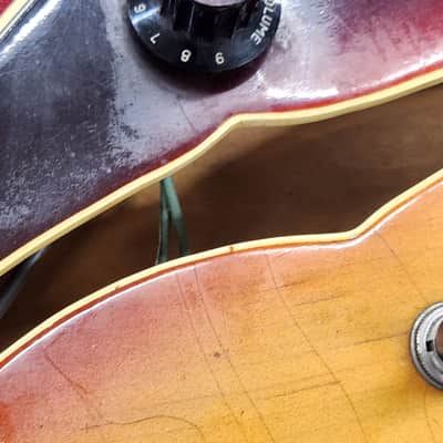 Standel 430-s 1960s - Sunburst rare semi hollow body guitar with csse image 19
