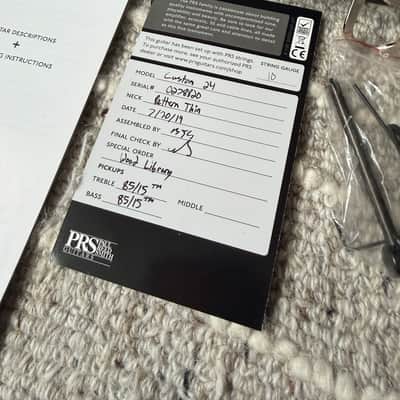 PRS Wood Library Custom 24 10-Top 2019 - Satin Black Gold Wrap image 3