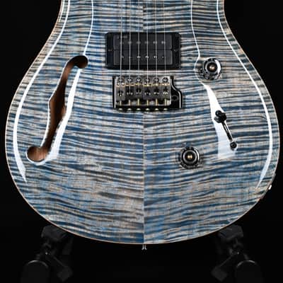 PRS Custom 24 Semi-Hollow w/ Artist Grade Flame Maple Top & Awabi Birds- Faded Indigo 2026 (0424438) image 10