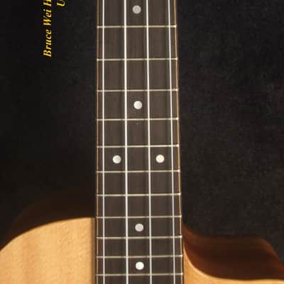 Handmade Tenor Ukulele, Solid Spalted Rosewood & Spruce, May Lily Floral Inlay, Soft-bag, Bruce Wei UCK17-2001-1 image 7