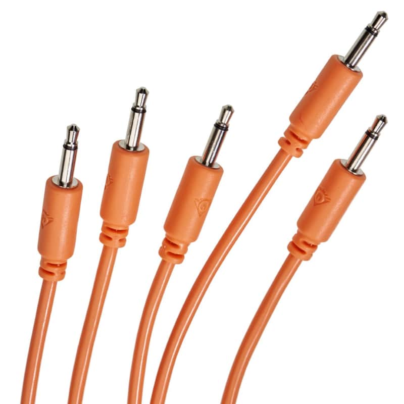 Black Market Modular Eurorack Patch Cables (50cm - Orange - 5 Pack) image 1