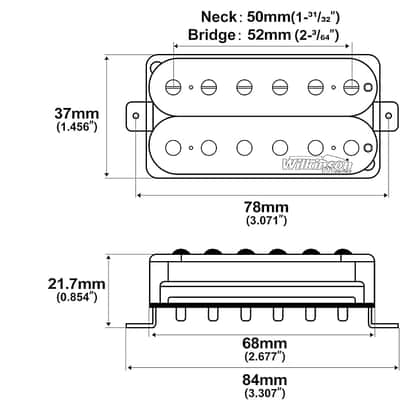 Vintage Classic Alnico 5 Overwound Open Style Humbucker Pickups Neck Bridge Pickup Set for Epiphone Les Paul LP Electric Guitar, Black image 2