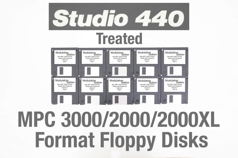 Akai MPC 3000/2000/xl Format 10 Disk Floppy Disks Drum Library Studio 440 Drums image 1