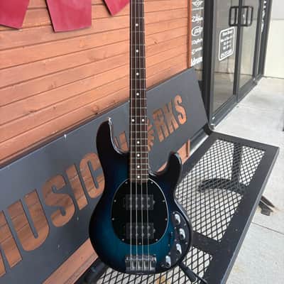 Ernie Ball Music Man StingRay 4 HH with Rosewood Fretboard - Trans Blue image 9