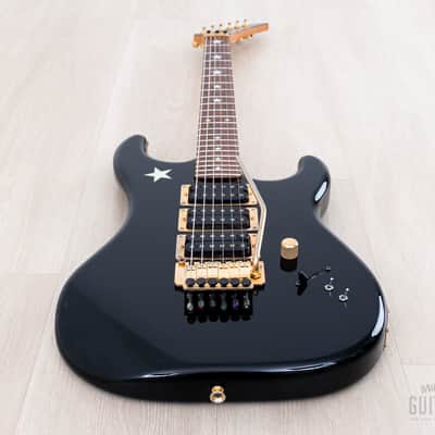 1980s Kramer Richie Sambora RS Jersey Star Black HHH Superstrat, 100% Original image 11