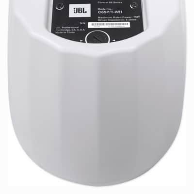 2) JBL Control 65P/T-WH White 5.25" 70v Commercial Pendant Speakers 4 Restaurant image 3