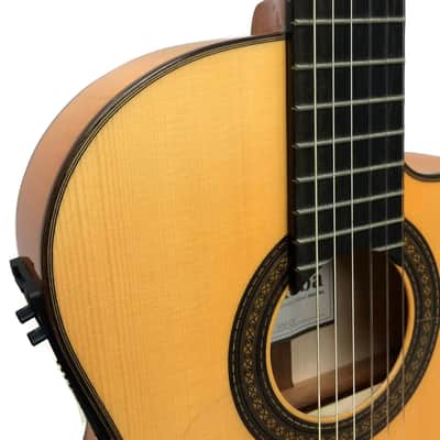 Cordoba 55FCE Thinbody Nylon String Flamenco Acoustic-Electric Guitar w/ Case - Made in Spain image 3