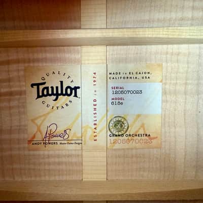 Taylor 618e V-Class Grand Orchestra – MINT CONDITION – 2020 image 9