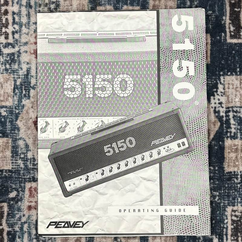 1994 Peavey 5150 Amp Head Operating Guide! E2 image 1
