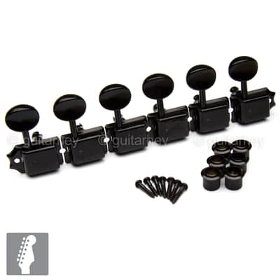 NEW Gotoh SD91-05M 6 in-line Vintage Style Tuners for Fender Strat Tele Non-Staggered - BLACK