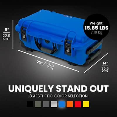 935 Pro Photo Kit – Waterproof Travel Camera Hard Case with Padded Dividers and Wheels, 22” x 14” x 9” - Dustproof and Impact Resistant, Airline Carry-On Approved image 6