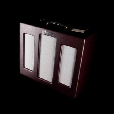 Magnatone Point to Point Varsity Reverb Cathedral Burgundy Guitar Amplifier Combo with Cover image 2