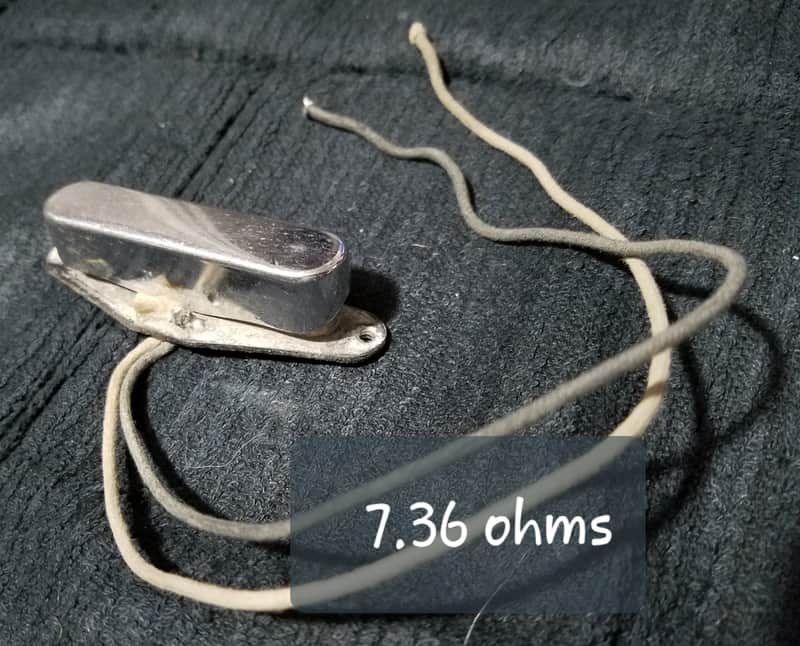Fender Telecaster 1966-67 Tele NECK PICKUP 7.36k Cloth Wire Vintage image 1