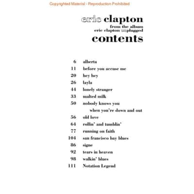 Eric Clapton - Unplugged, Guitar Recorded Versions image 2