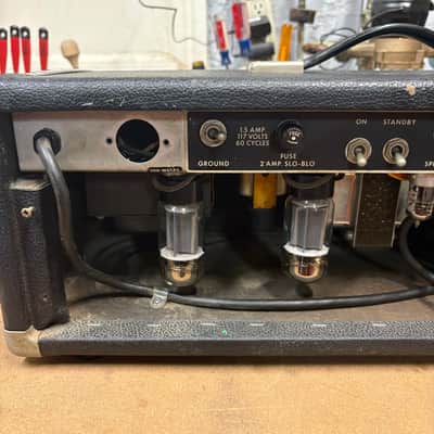 1967 Blackface Fender Bandmaster Guitar Amp Head image 6