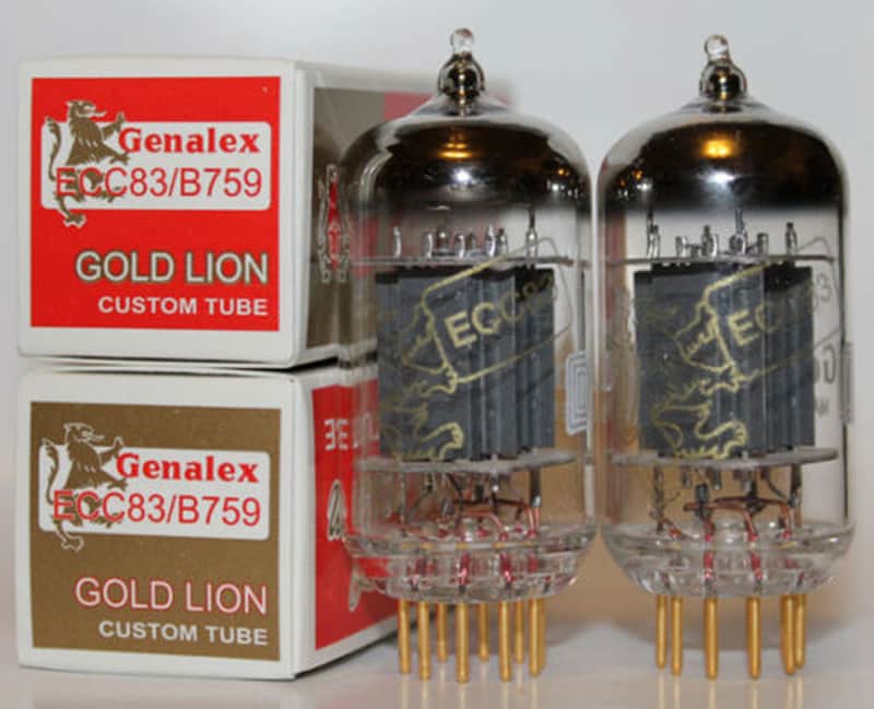 Matched Pair Genalex Gold Lion 12AX7 / ECC83 / B759 tubes, Brand New in Box image 1