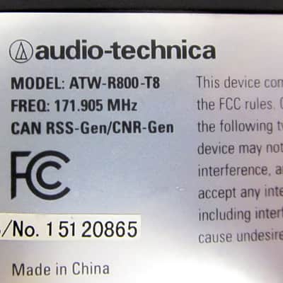 Used Audio Technica ATW-R800-T8 System 8 Wireless Lavalier Mic VGC image 7