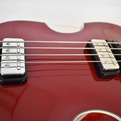 2013 Hofner Bass GL-VB-60-WR Lefty Red in German made Gold label with OHSC #6036 image 8