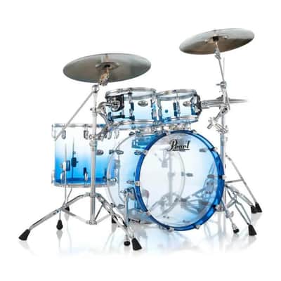 Pearl Crystal Beat Limited Edition 4pc Acrylic Drum Set Glacier Fade image 3