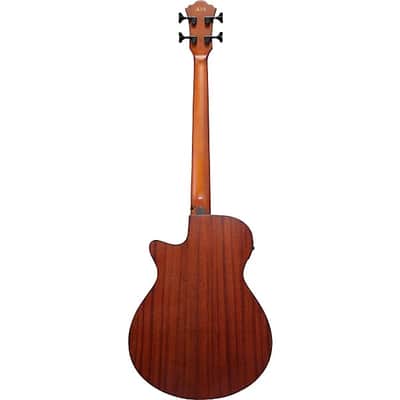 Mint Ibanez AEGB30E Spruce-Sapele Acoustic-Electric Bass Guitar - Natural image 9