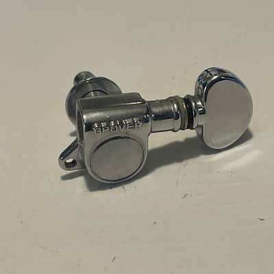 1980's Era Grover USA Mini Rotomatic Chrome Guitar 6 In Line Tuners Tuning Pegs Machine Heads image 4
