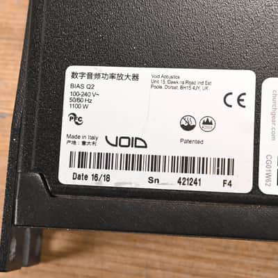 Void Bias Q2 4-Channel DSP Power Amplifier w/ Dante CG01W62 image 12