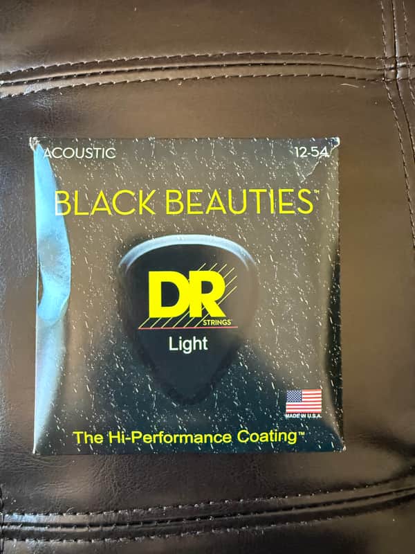 DR BKA-12 K3 Black Beauties Acoustic Guitar Strings - Medium (12-54) 2010s - Black image 1