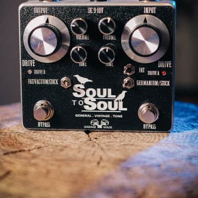 GENERAL VINTAGE TONE Soul To Soul Dual Overdrive Pedal fx SRV Tones -  GVT - black image 2